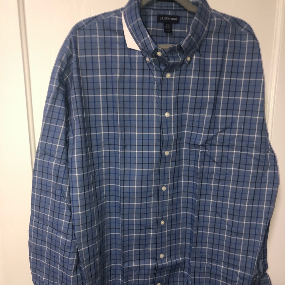 Lands End Men's Traditional Flannel Shirt